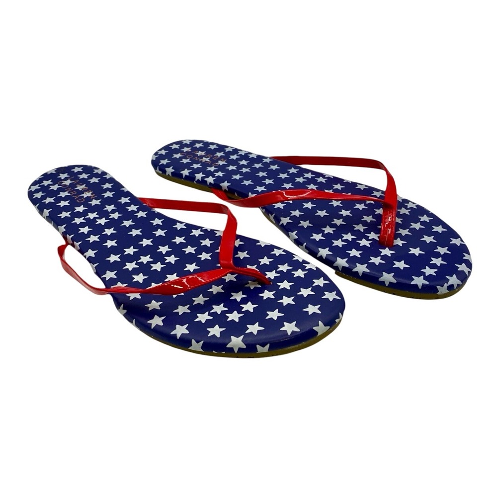 Lauren Conrad Star Sandals Women's 10M FlipFlop‎ Red White Blue